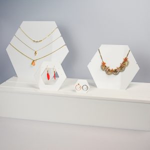 Jewellery Display Plinth. Large. White