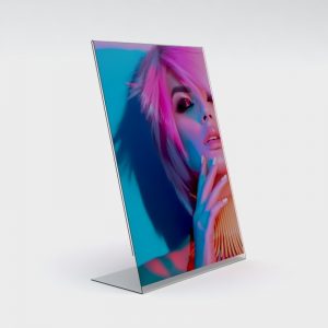 Freestanding Display Stand / Sign / Poster Holder: 298mm x 105mm P