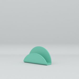 Business Card Holder. Curved Design in Spearmint Green