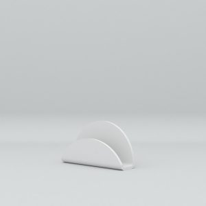 Business Card Holder. Curved Design in Moonlight White