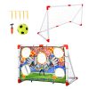 HOMCOM 2 in 1 Kids Football Goal Football Target Goal Net w/ Ball Pump Indoor Outdoor Sports | Aosom Ireland